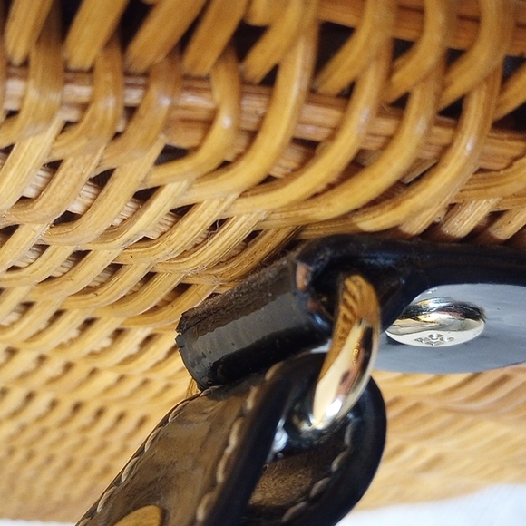 REDUCED! Rare Kate Spade Havana Collection Wicker Patent Leather Avita Satchel - Picture 15 of 15